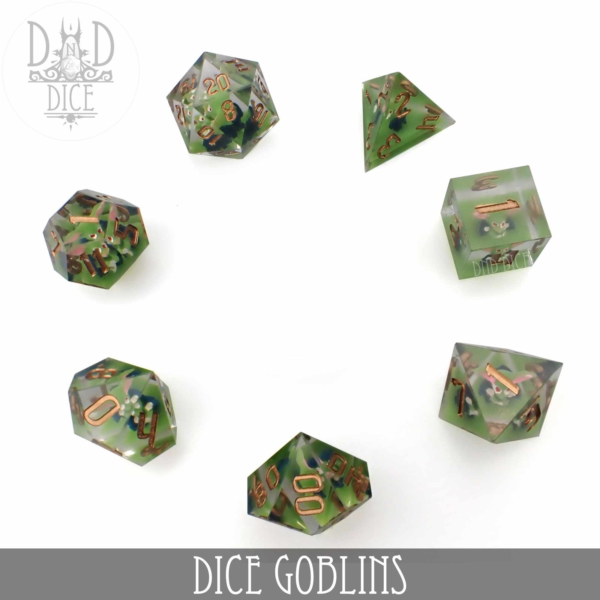 Tiny Goblins Handmade Dice Set