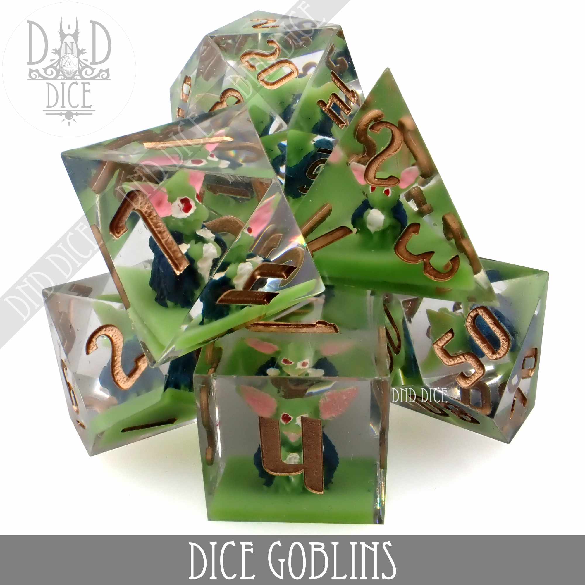 Tiny Goblins Handmade Dice Set
