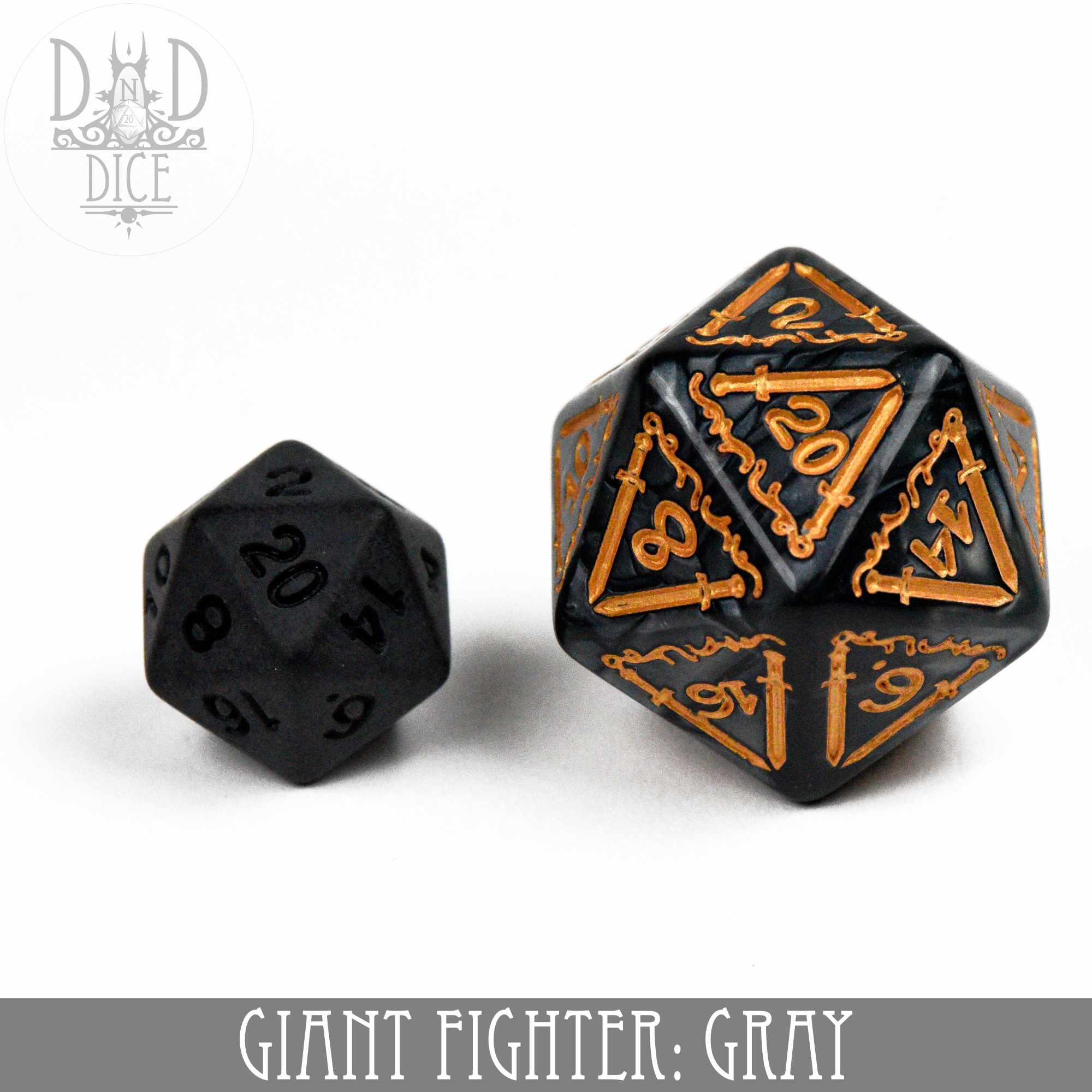 Giant Fighter Gray Dice Set (Oversize)