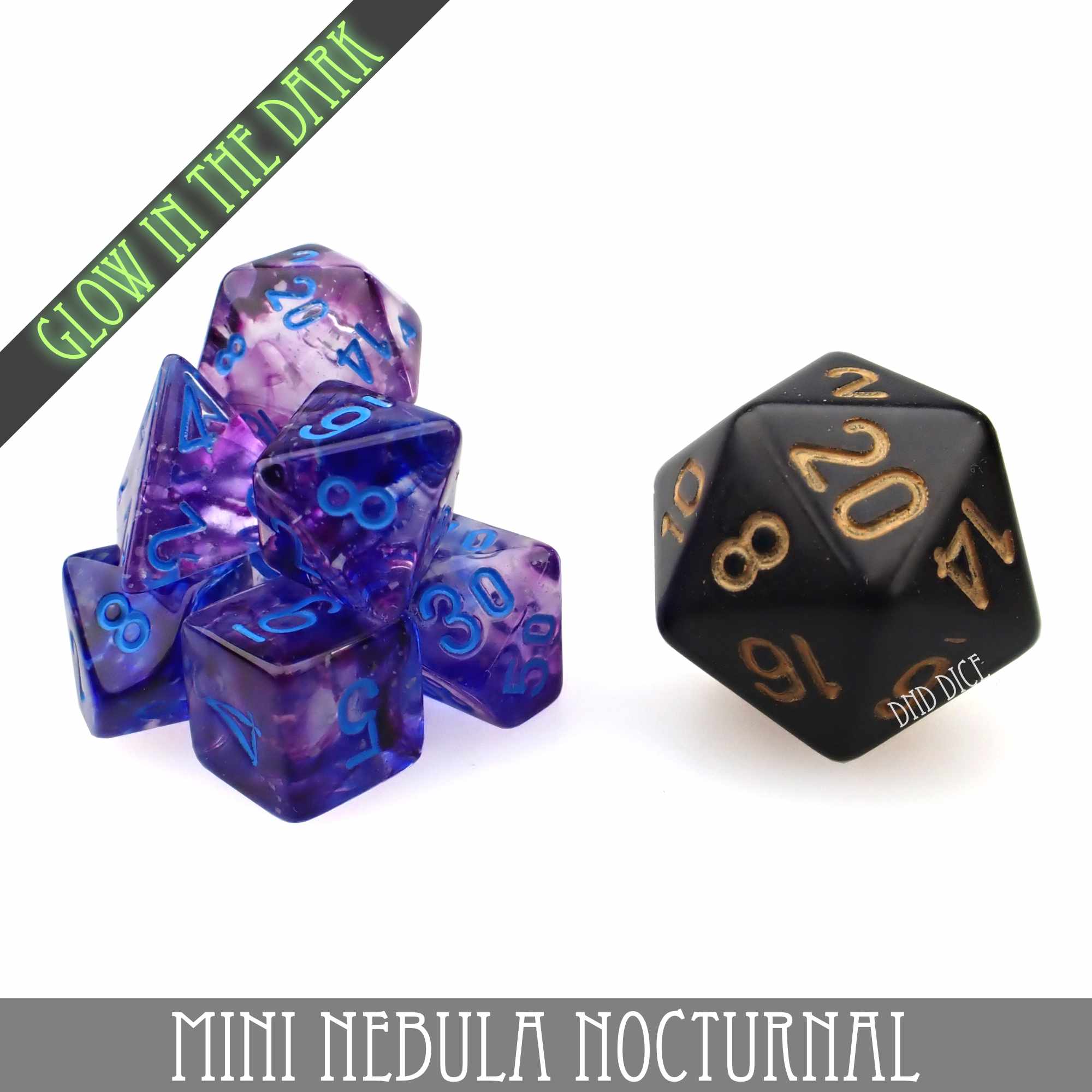 Mini Nebula Nocturnal Dice Set (10mm)