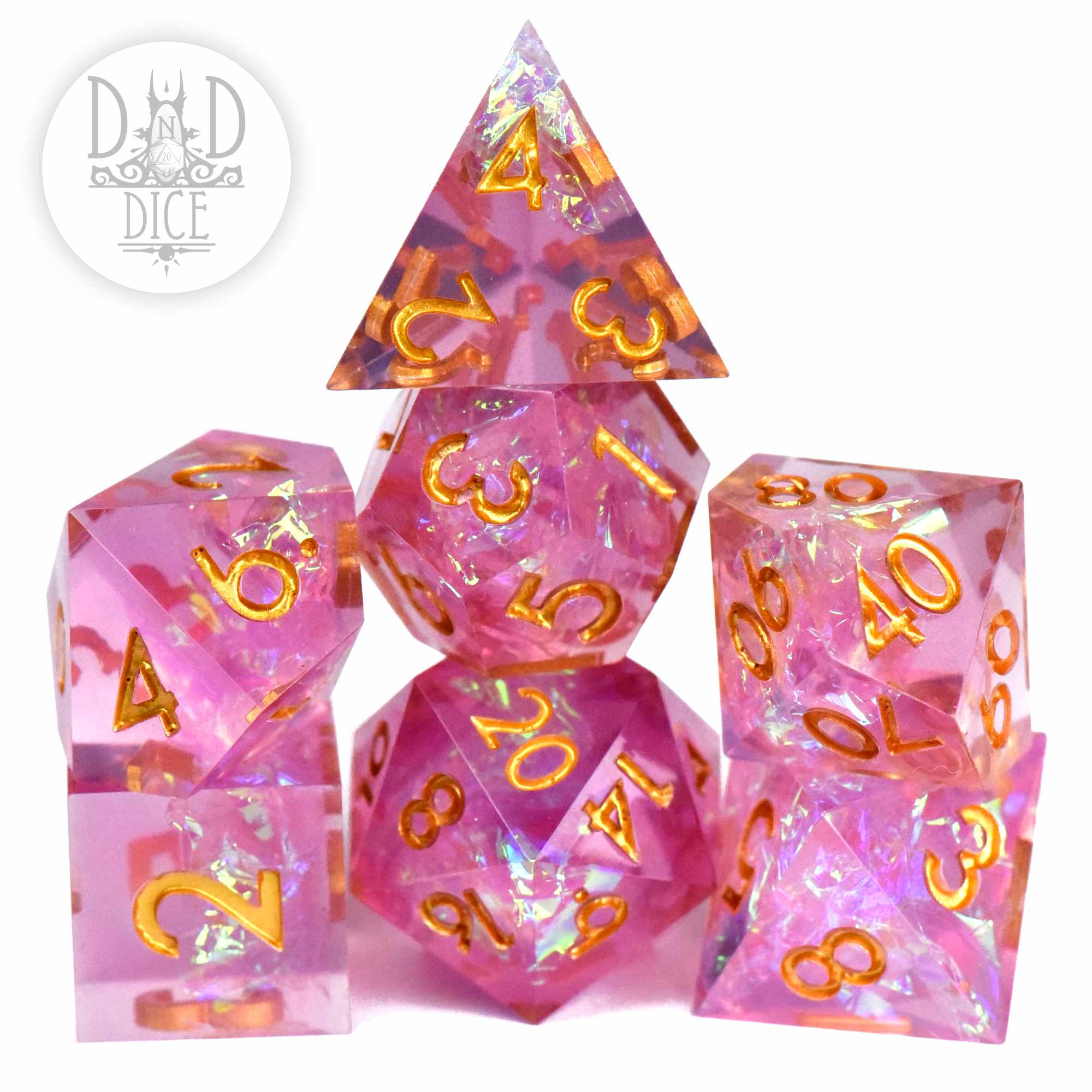 Purifying Light Handmade Dice Set (Color Change)