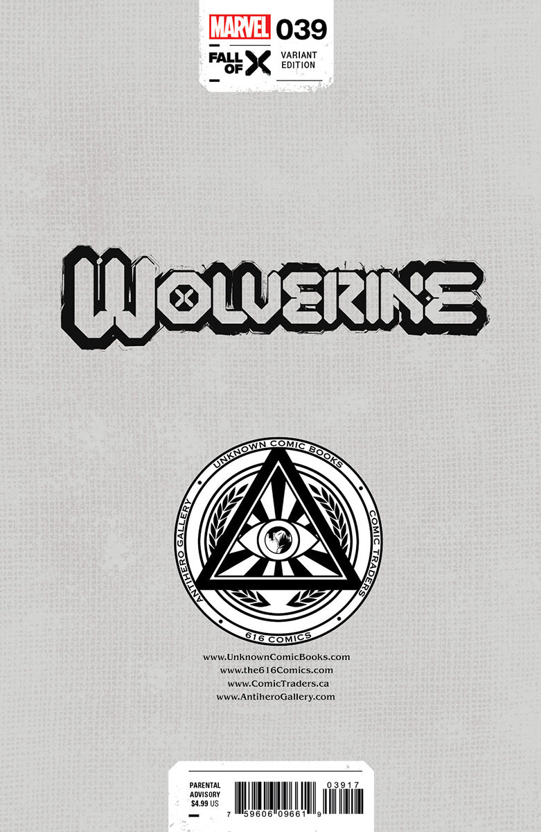 WOLVERINE #39 [FALL] UNKNOWN COMICS STEPHEN SEGOVIA EXCLUSIVE VAR (11/22/2023)