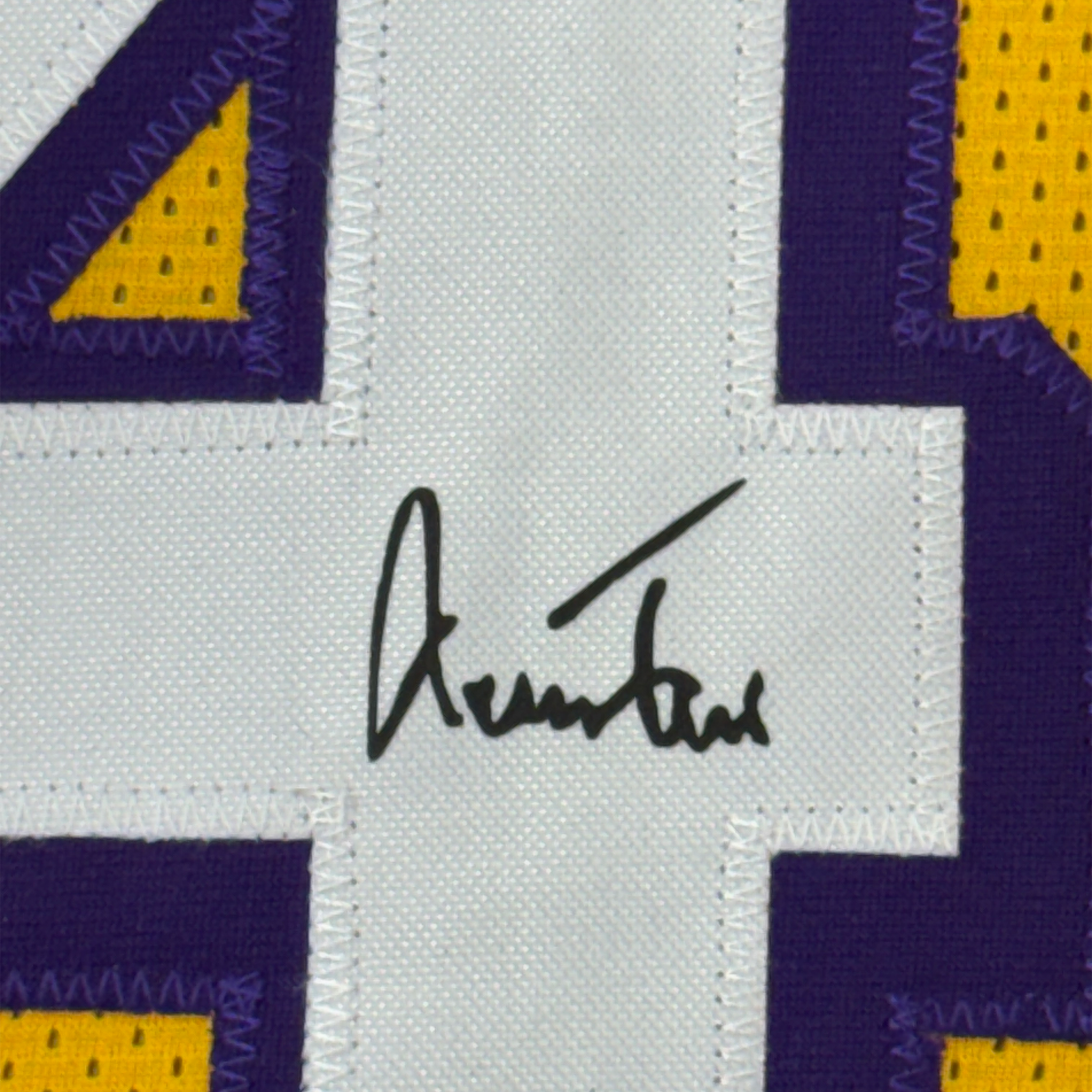 Framed Facsimile Autographed Jerry West 35x39 Los Angeles LA Yellow Reprint Laser Auto Basketball Jersey