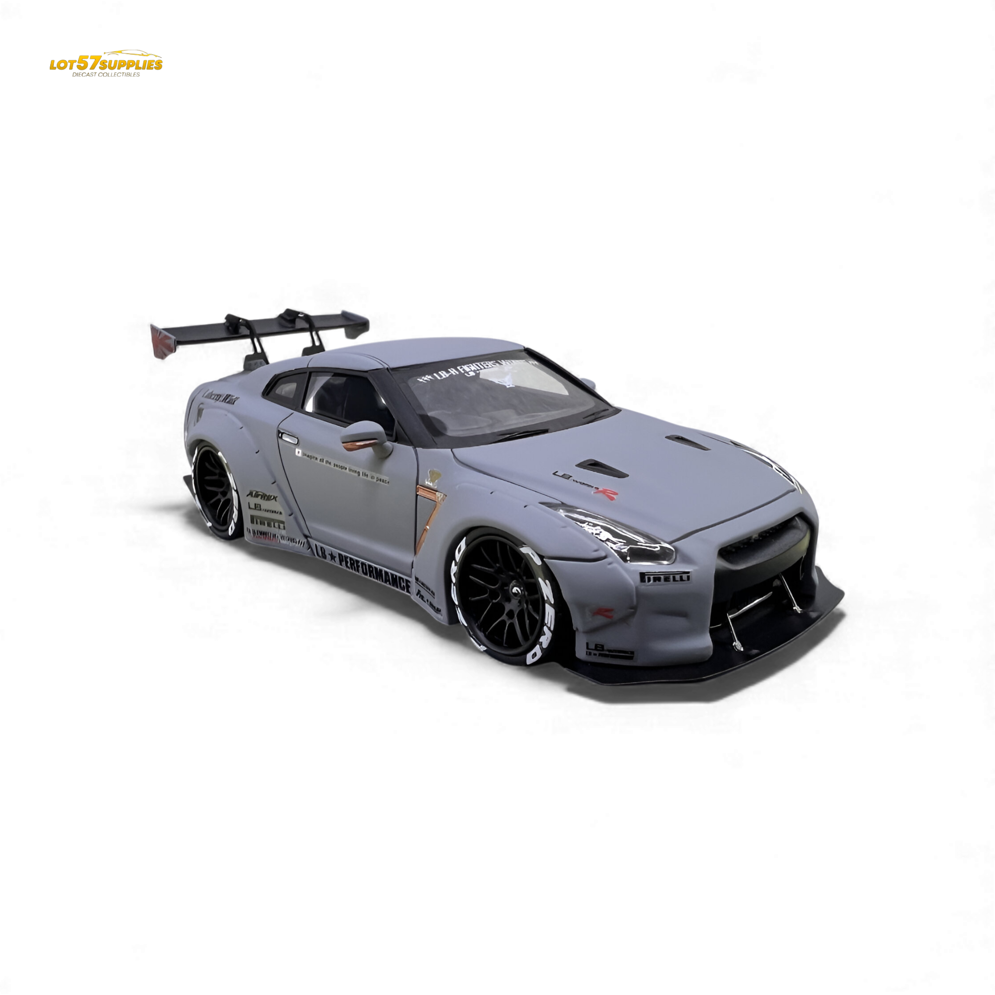 Error404 LB-Works Nissan Skyline GT-R R35 Fighter Grey Limited to 299 Pcs 1:64