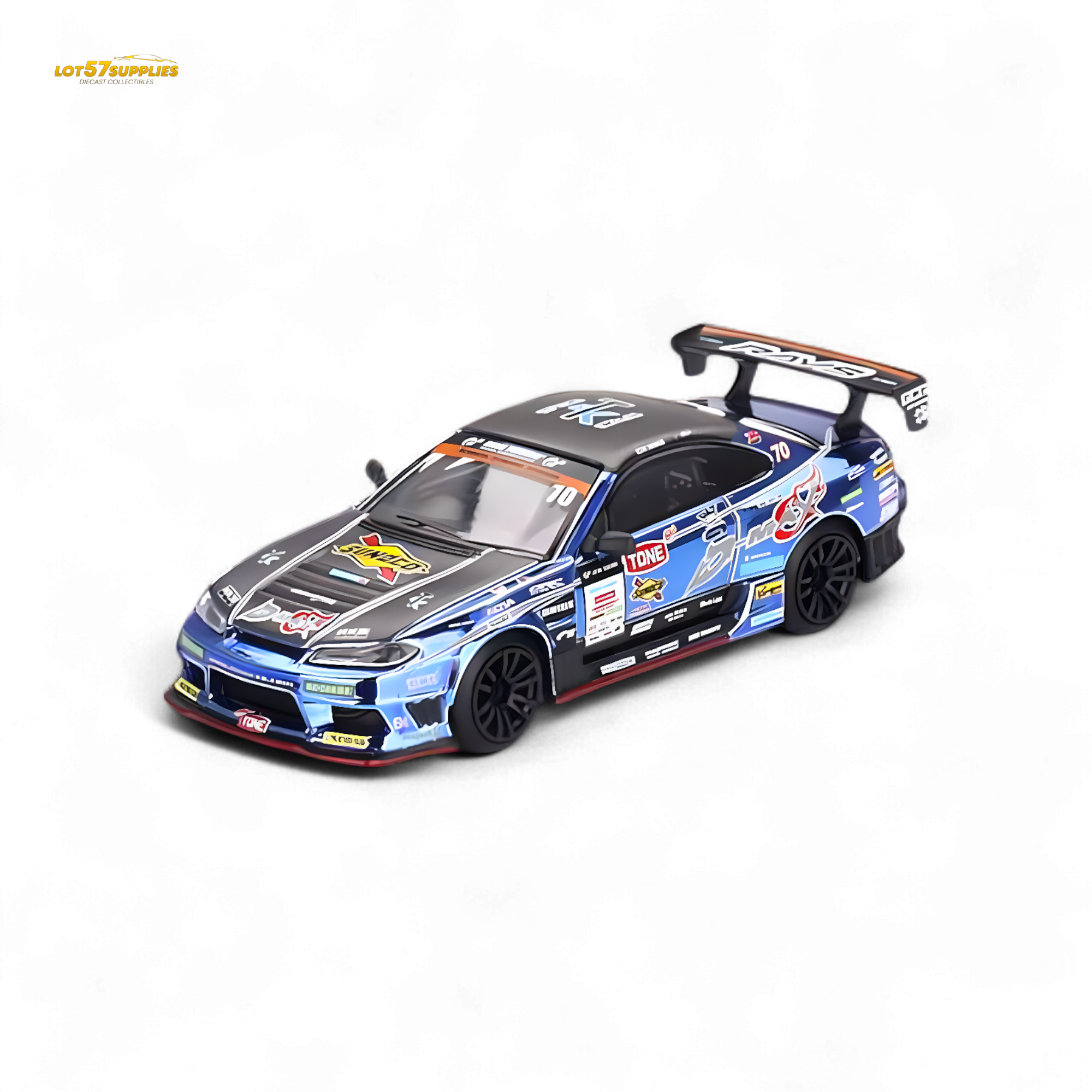 Mini-GT Nissan S15 Silvia D-MAX #70 Japan Exclusive #855 1:64