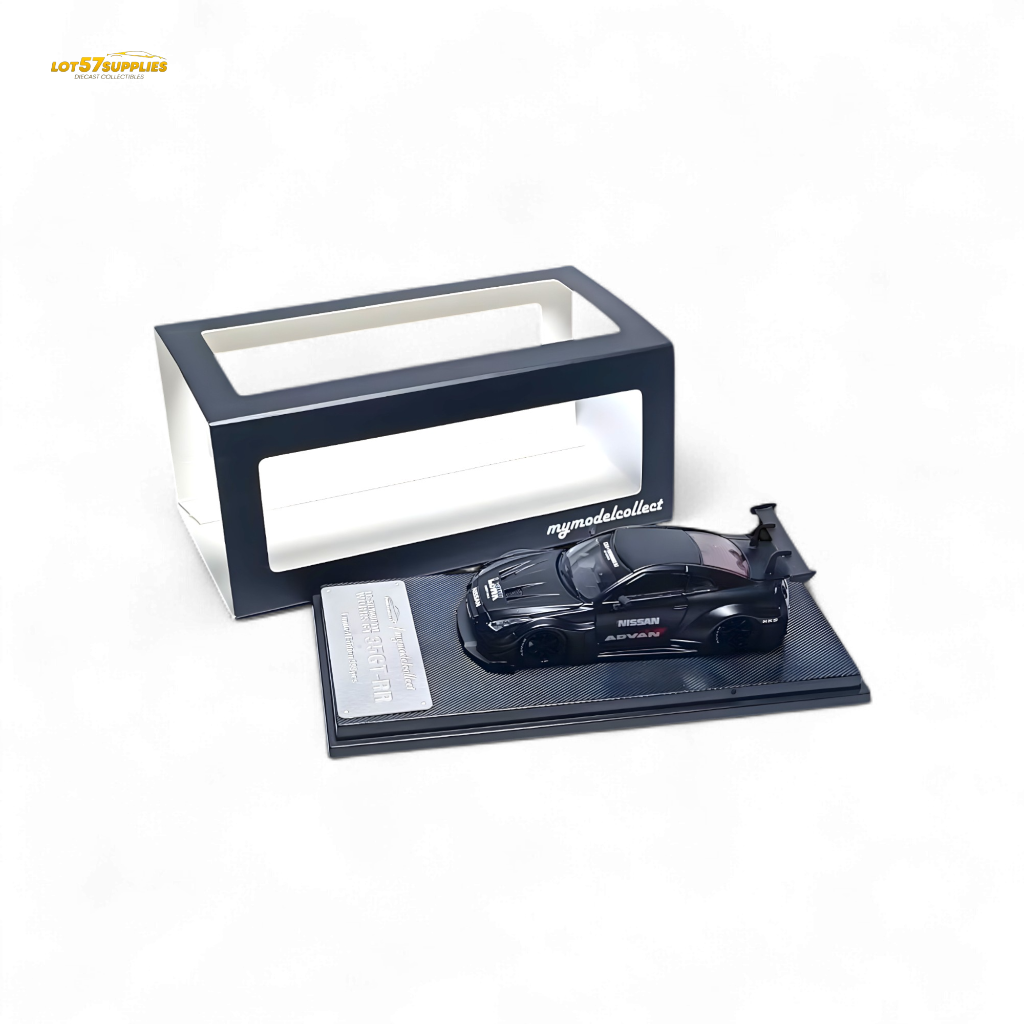 MC Skyline R35 GTR GT - Matte Black Advan Liberty Walk (LB) 1:64