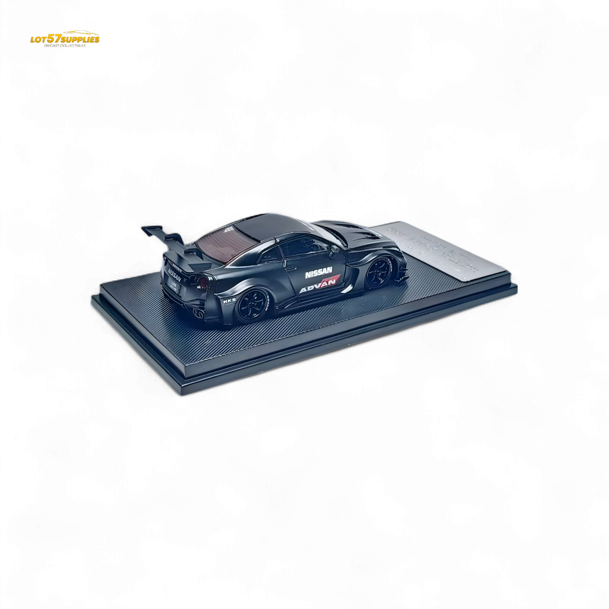 MC Skyline R35 GTR GT - Matte Black Advan Liberty Walk (LB) 1:64