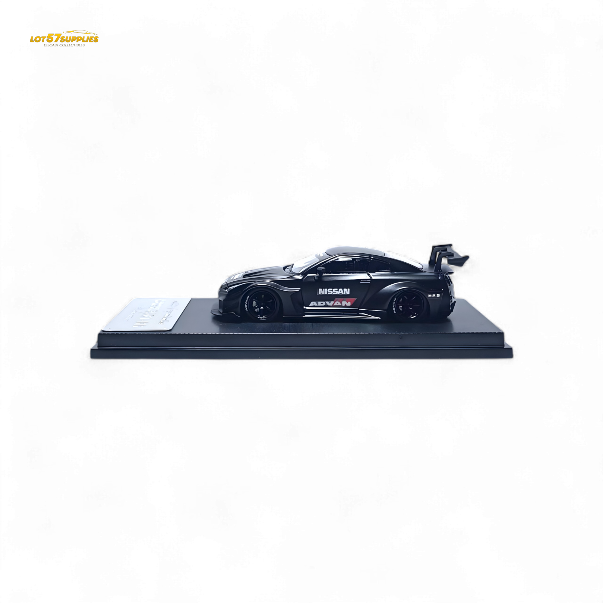 MC Skyline R35 GTR GT - Matte Black Advan Liberty Walk (LB) 1:64