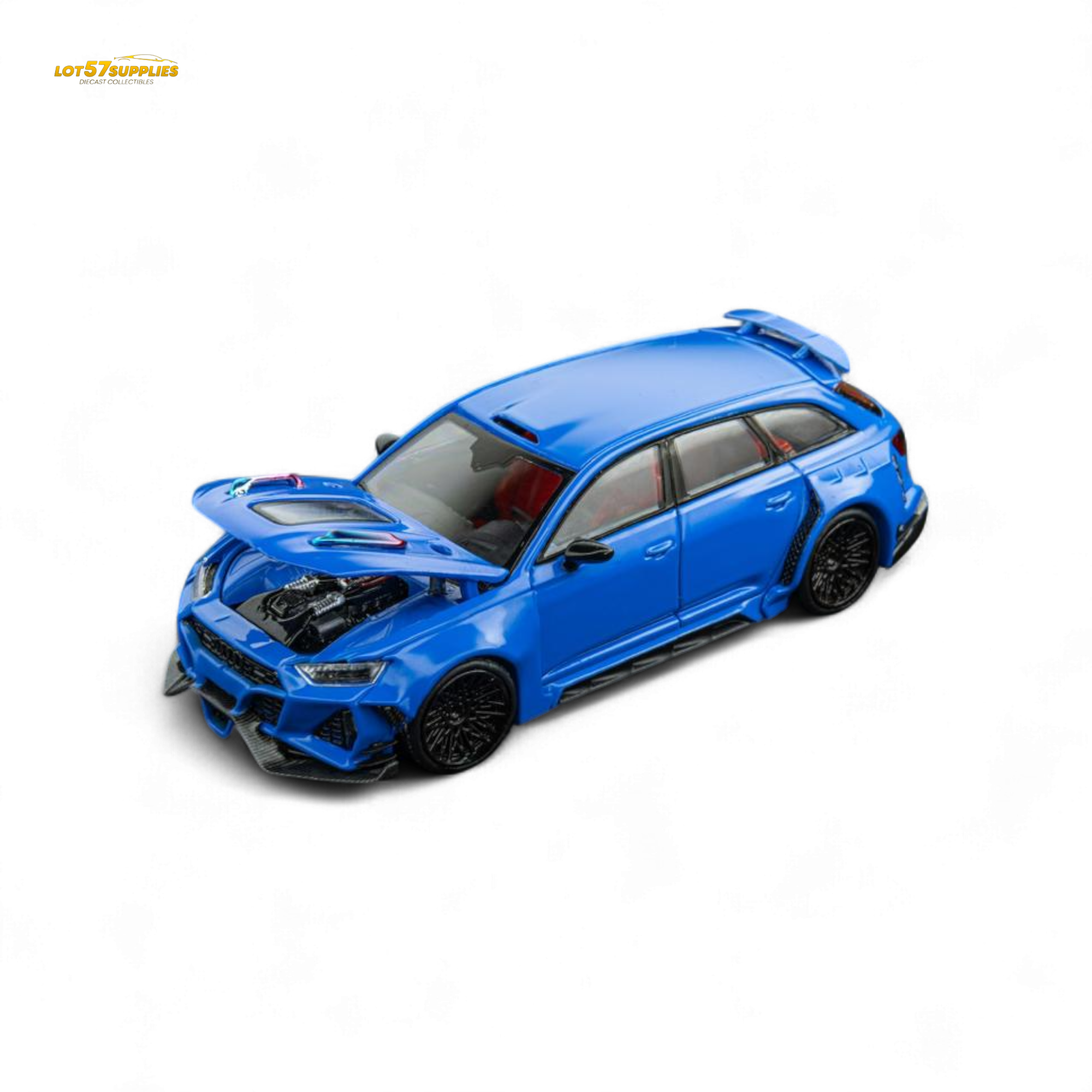 (Pre-Order) DCM Modified Audi RS6 Wagon Blue - Engine & Openable Hood 1:64