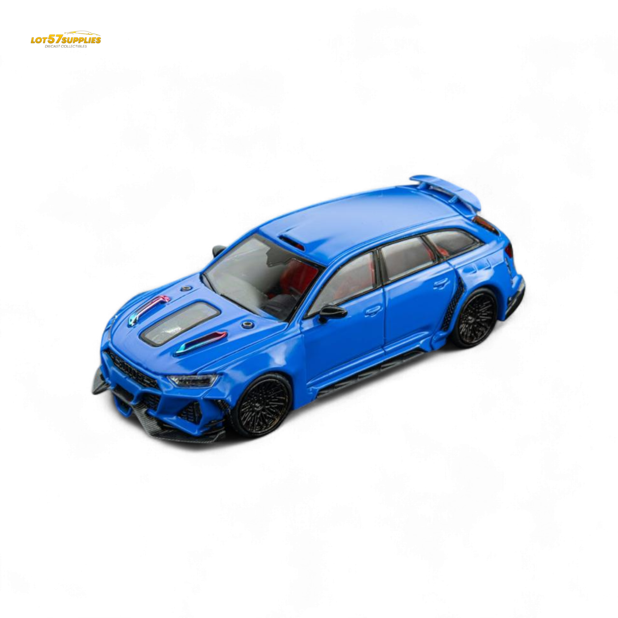 (Pre-Order) DCM Modified Audi RS6 Wagon Blue - Engine & Openable Hood 1:64