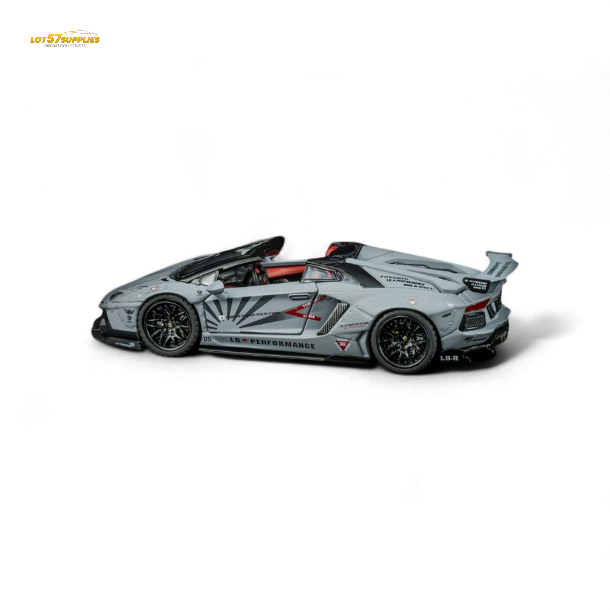 TPC Rhino Model RM 1/64 Lamborghini LP720-4 Roadster Wide-Body Modified - Combat Gray 1/64