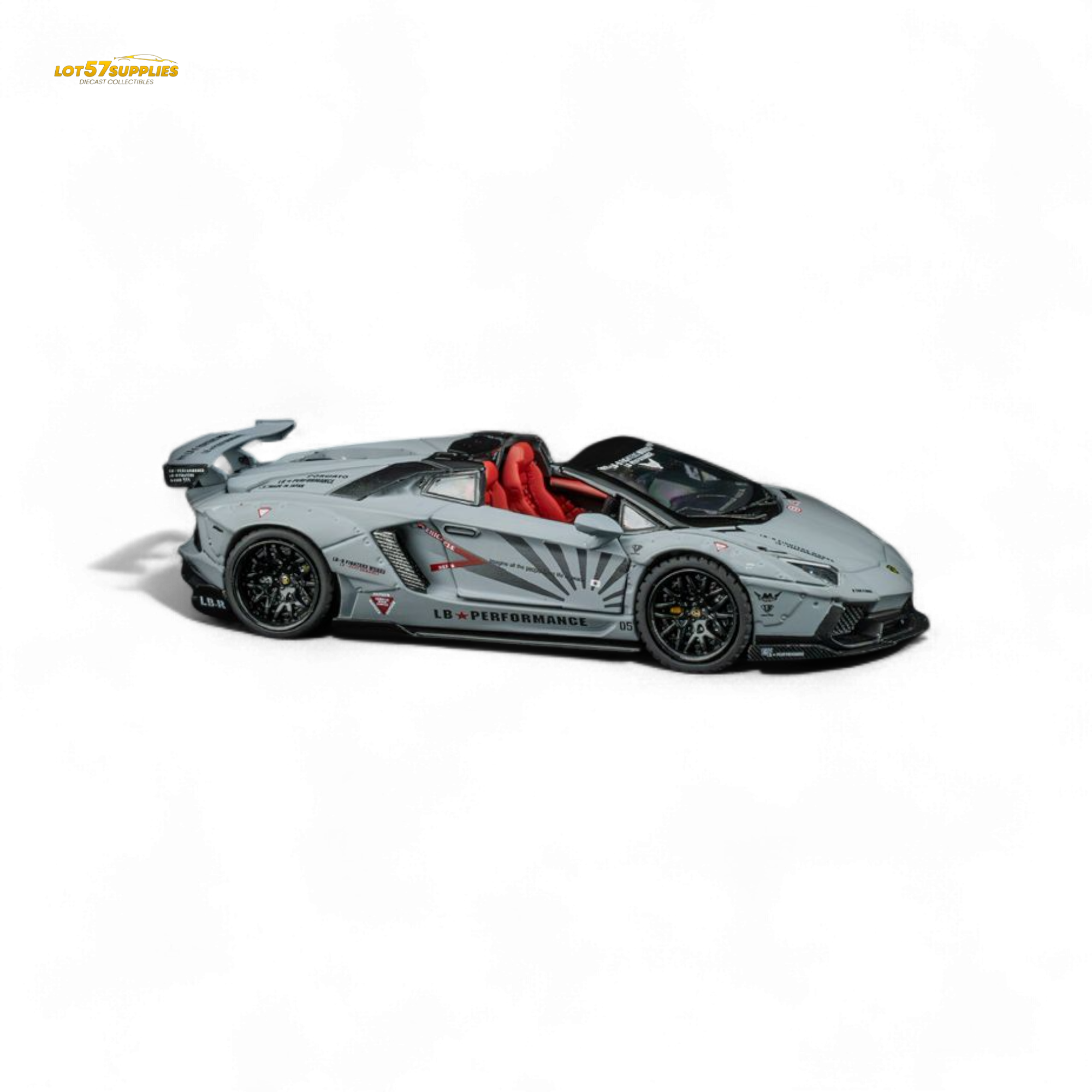 TPC Rhino Model RM 1/64 Lamborghini LP720-4 Roadster Wide-Body Modified - Combat Gray 1/64