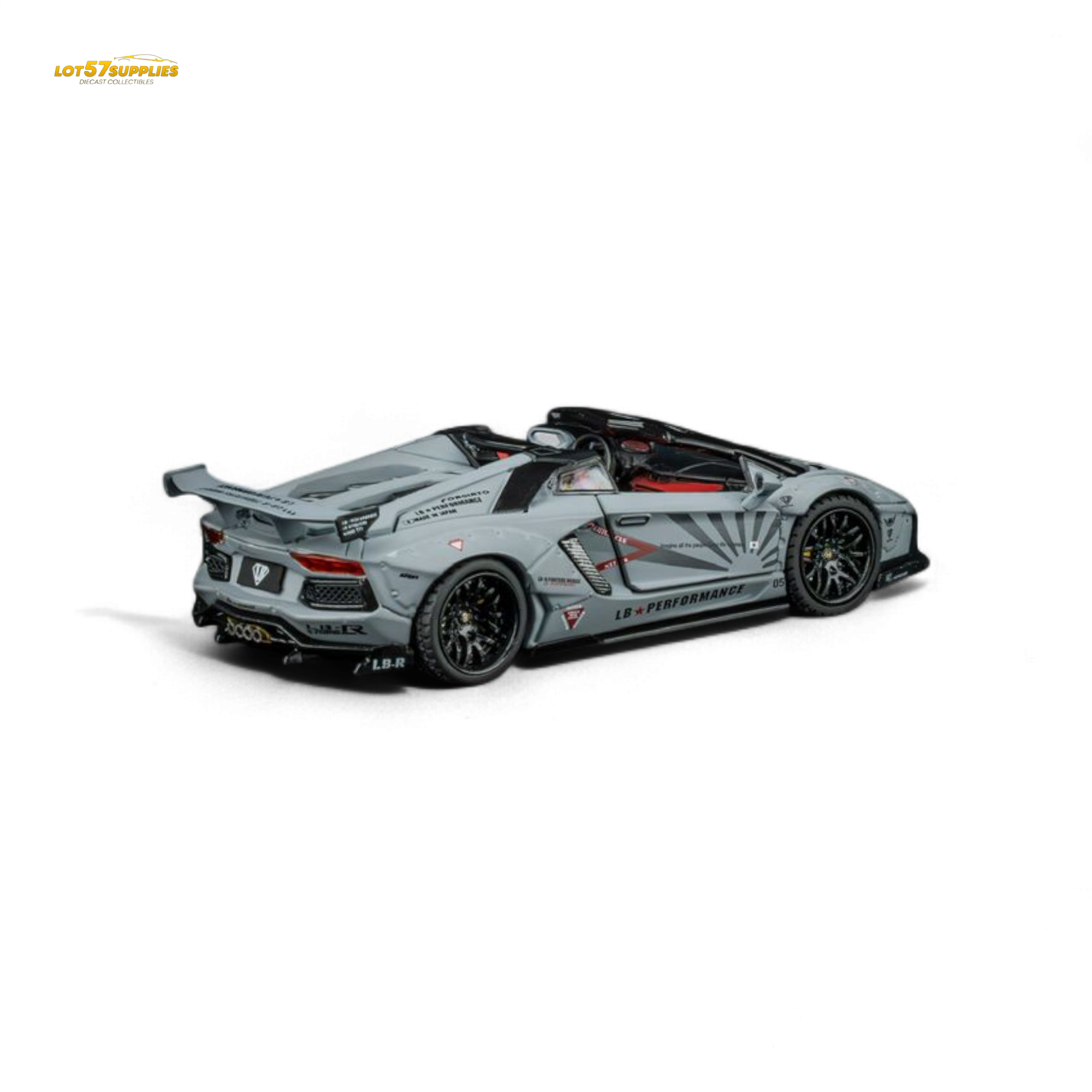 TPC Rhino Model RM 1/64 Lamborghini LP720-4 Roadster Wide-Body Modified - Combat Gray 1/64