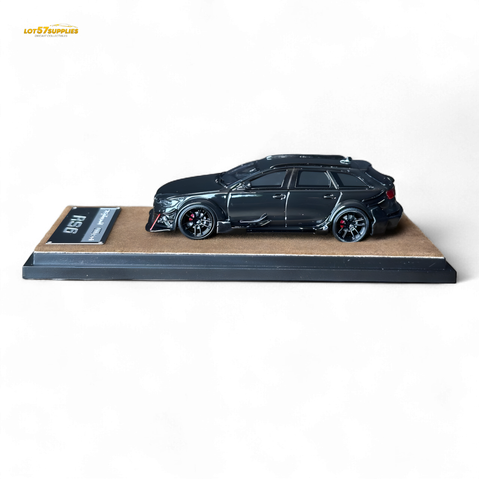 Qidian Model Audi RS6 Avant (C7) Crock Station wagon DTM Wide-Body Modified - Black 1/64