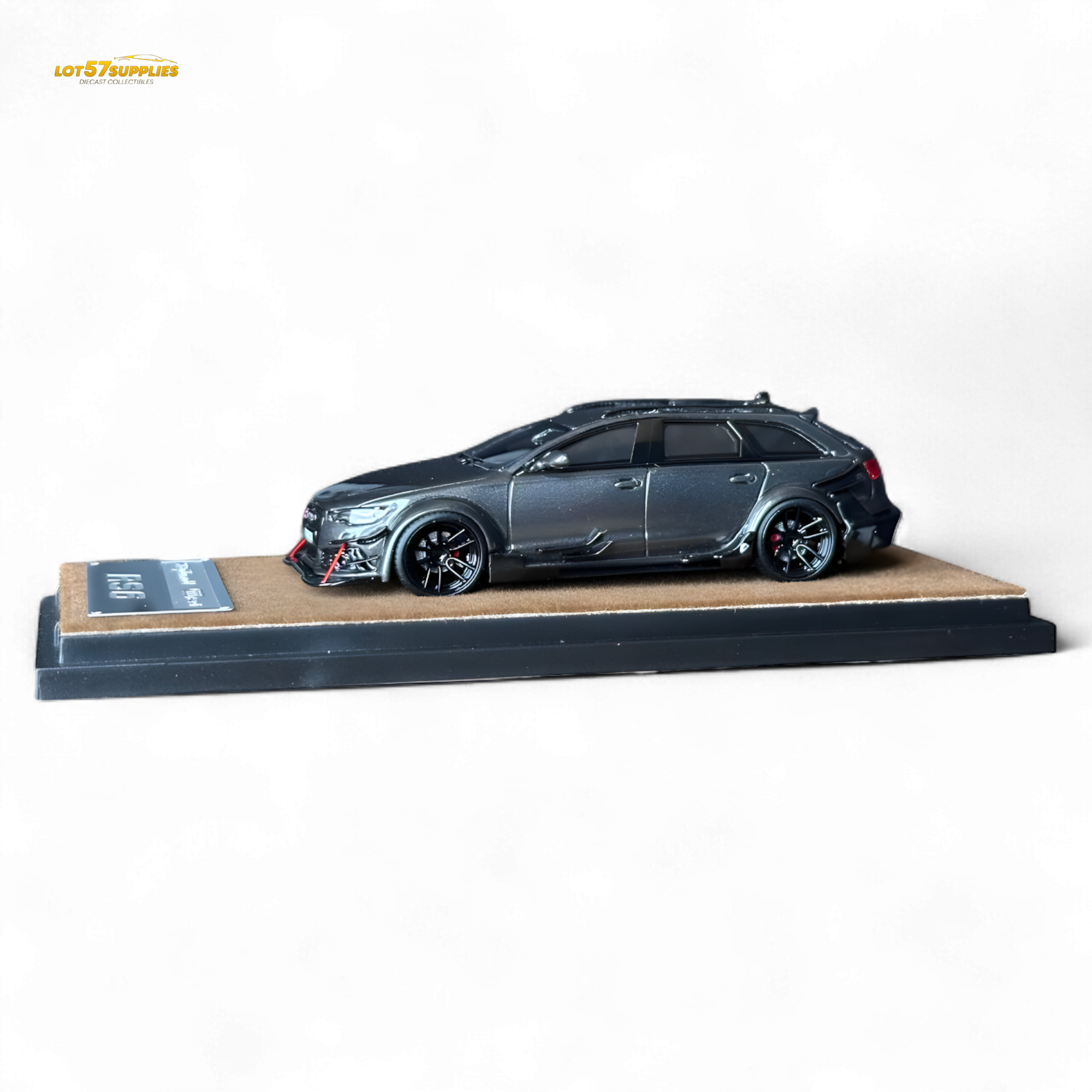 Qidian Model Audi RS6 Avant (C7) Crock Station wagon DTM Wide-Body Modified - Gungrey 1/64