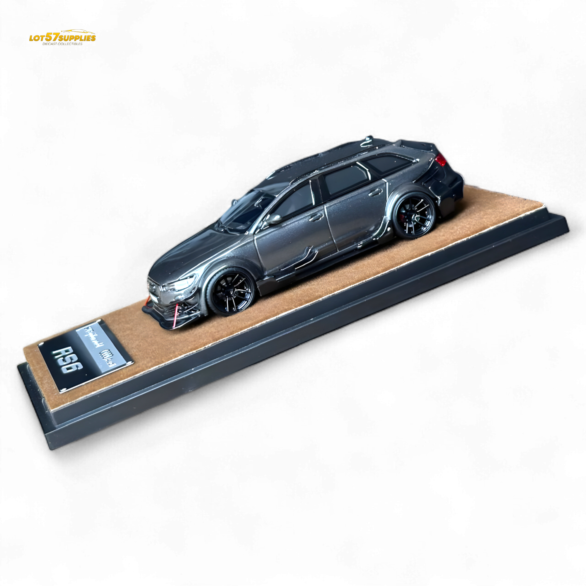 Qidian Model Audi RS6 Avant (C7) Crock Station wagon DTM Wide-Body Modified - Gungrey 1/64