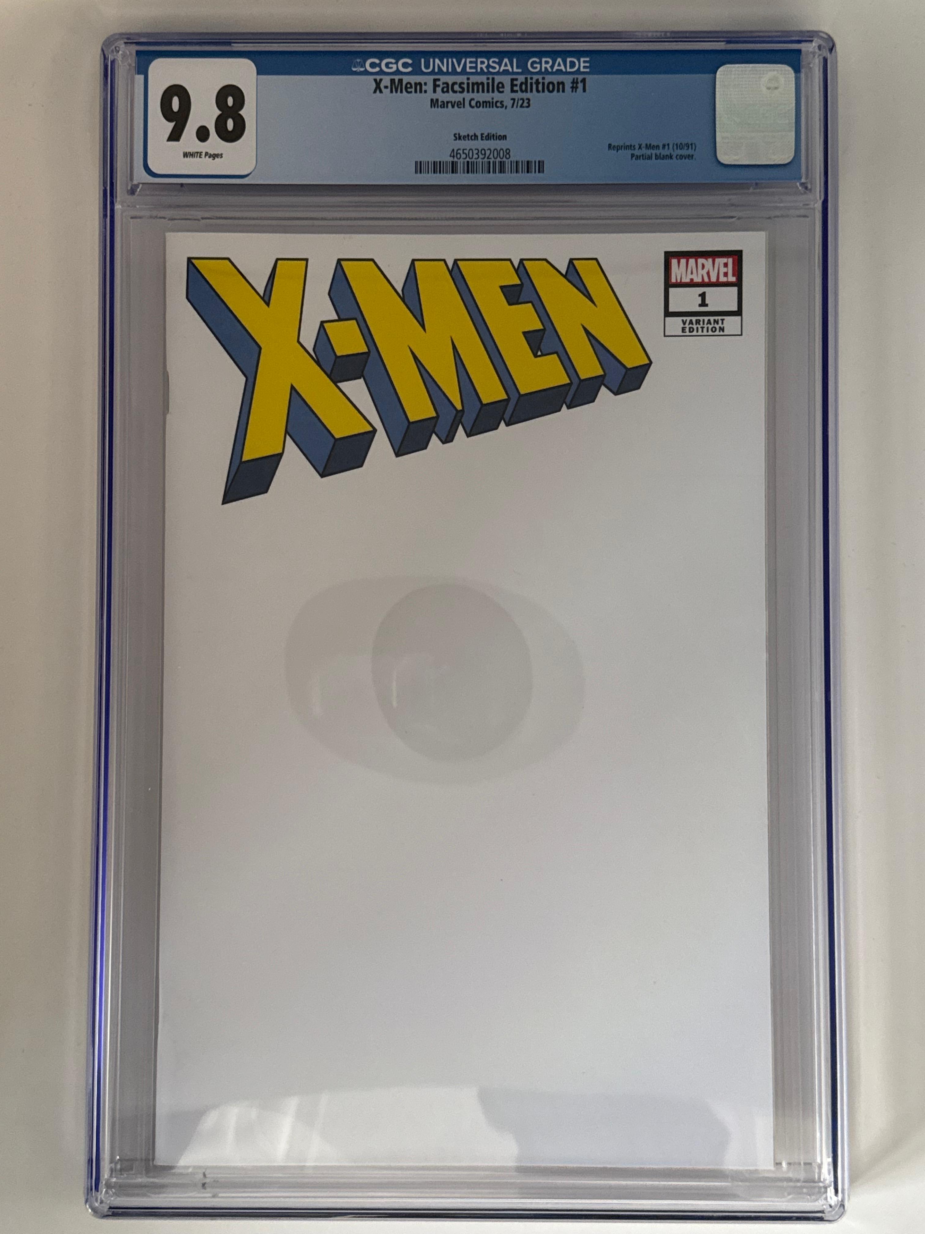X-Men #1 Facsimile CGC 9.8 Blue Label Exclusive Blank Var
