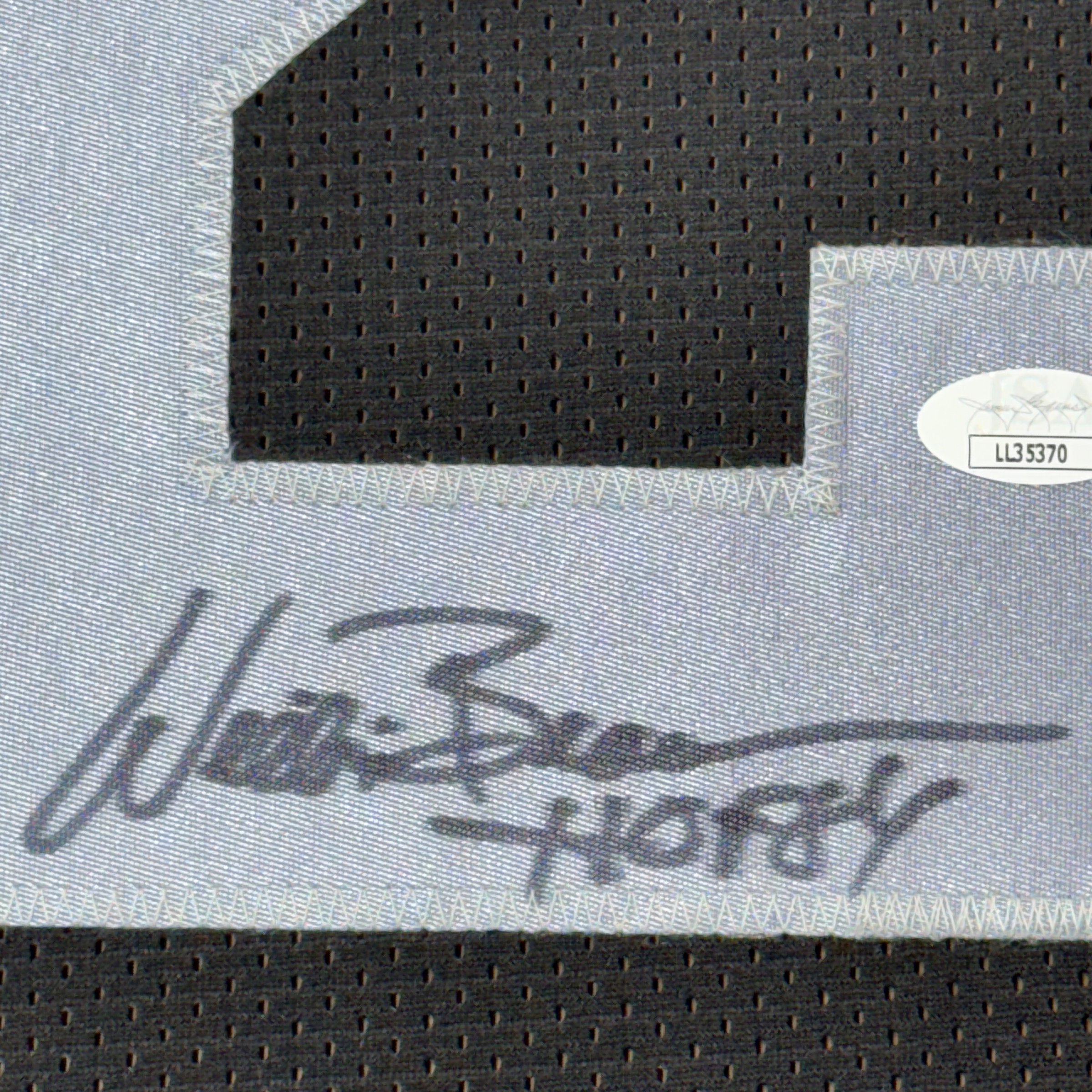 Framed Autographed/Signed Willie Brown 35x39 HOF 84 Las Vegas Oakland Black Football Jersey JSA COA
