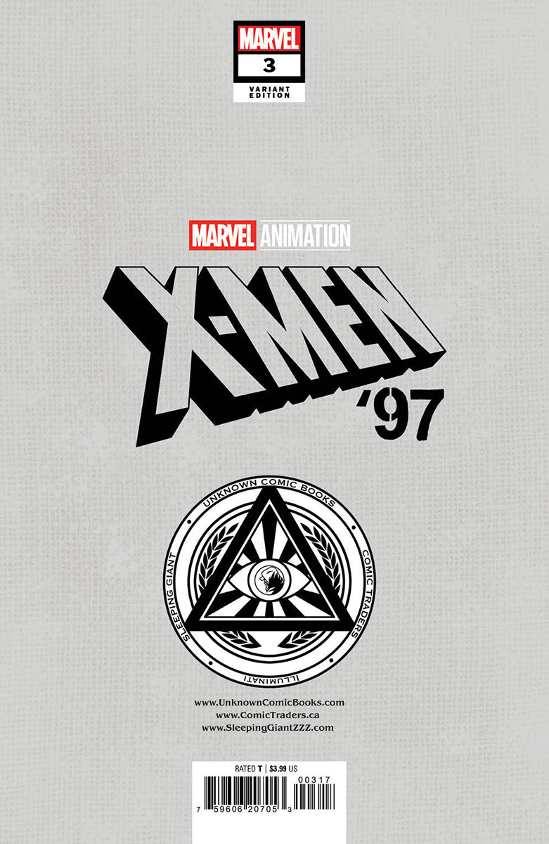 X-MEN '97 #3 UNKNOWN COMICS TYLER KIRKHAM EXCLUSIVE VIRGIN VAR [FHX] (05/22/2024)