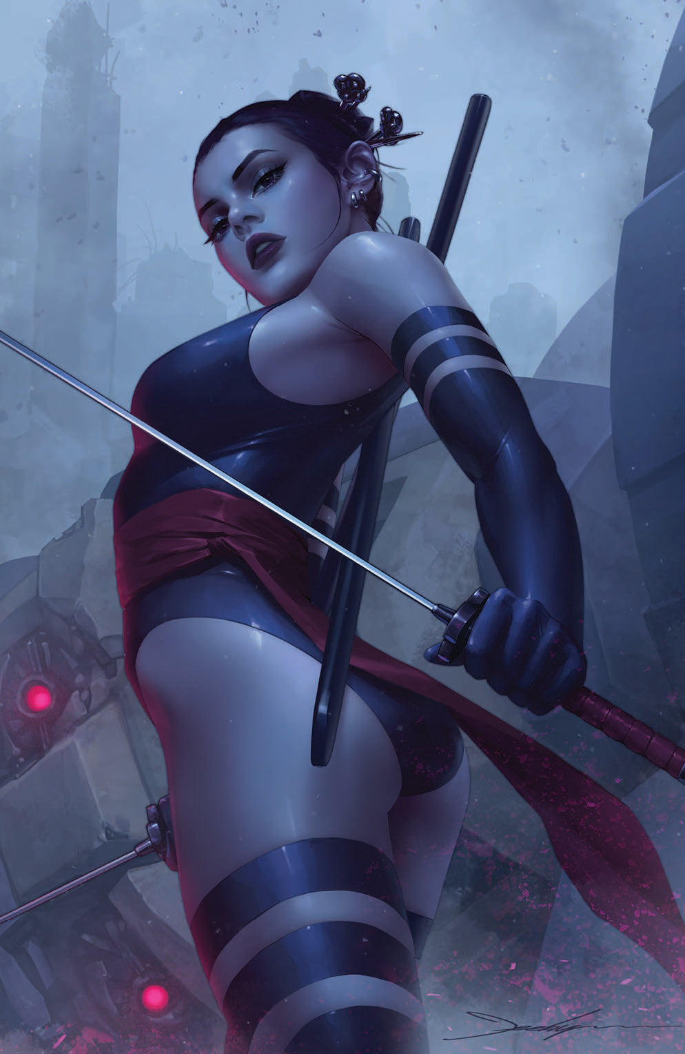 X-Men #2 Jeehyung Lee Psylocke Variant Pin-Up GGA (08/11/2021) Marvel