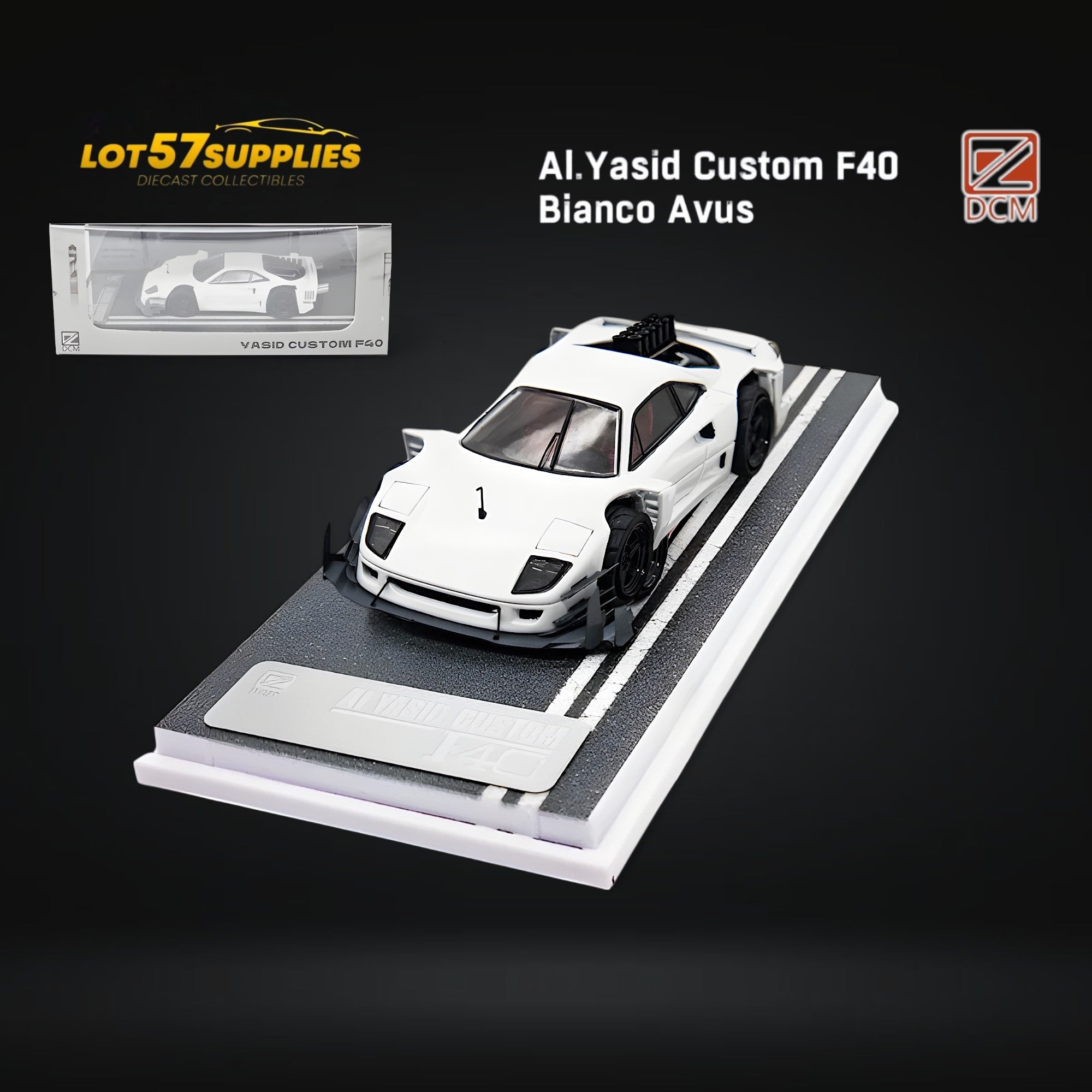 DCM Modified Ferrari F40 AI Yasid in White 1:64