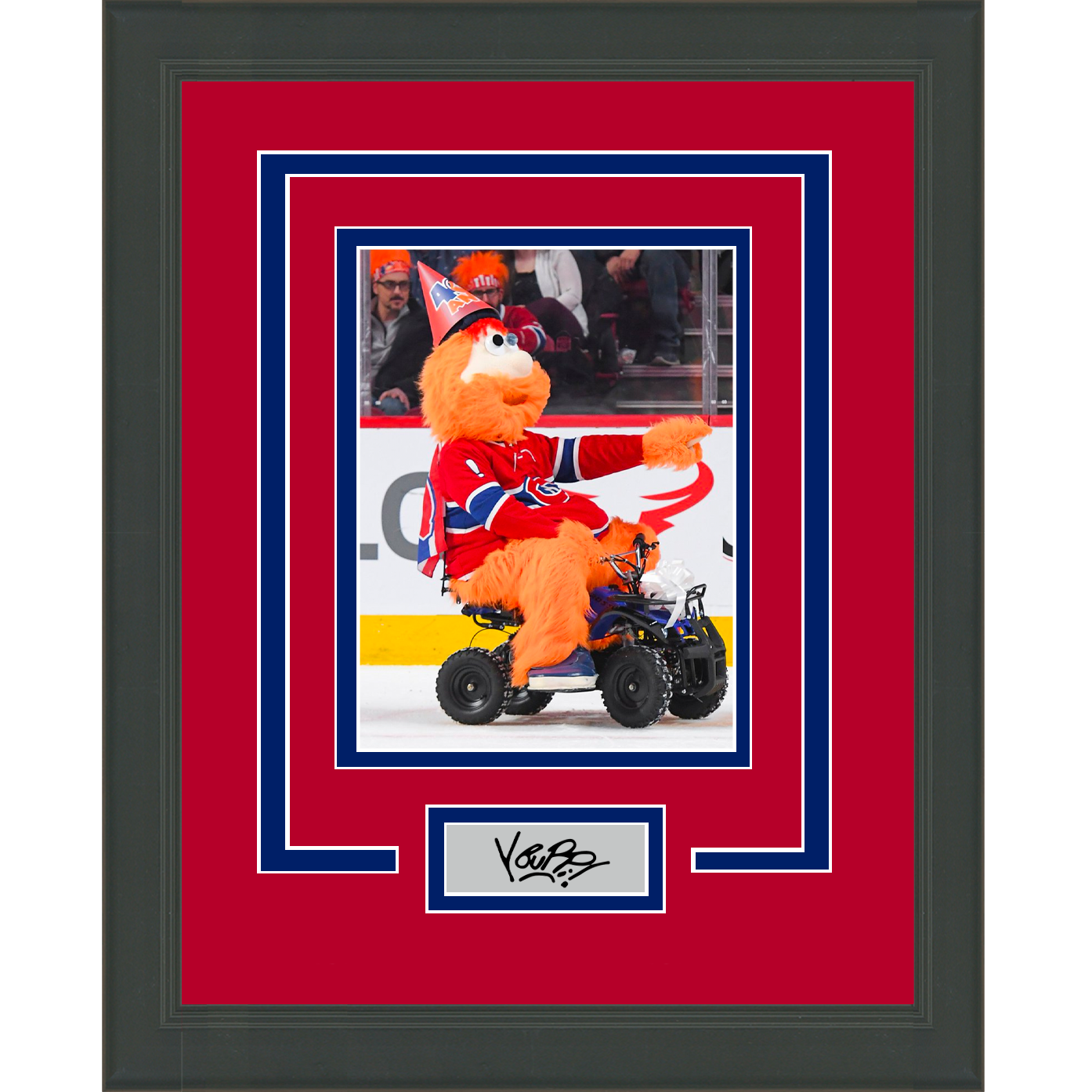 Framed Youppi! Facsimile Laser Engraved Signature Auto Montreal Canadians 11x14 Hockey Photo