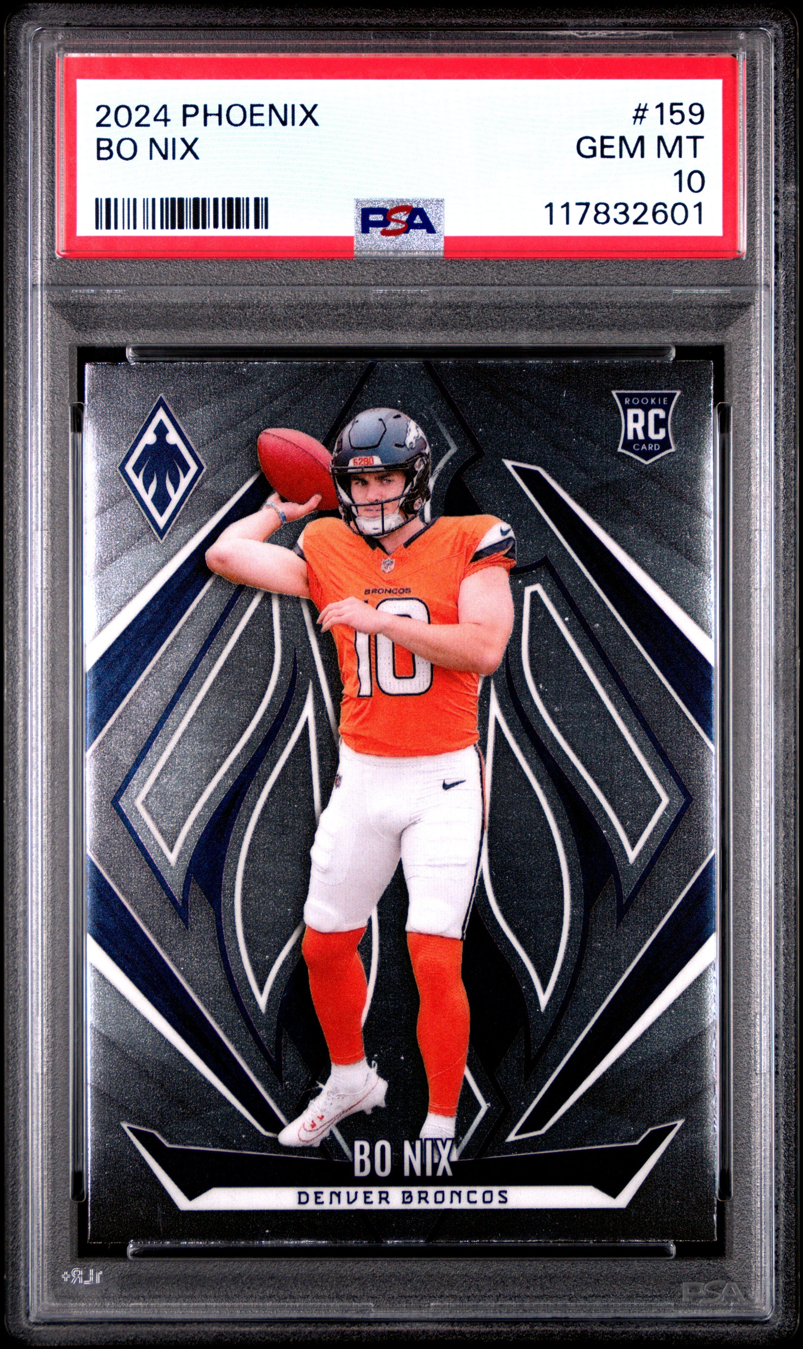 bo nix graded rookie card 2024 Panini Phoenix #159 RC Football PSA 10 Gem Mint ISSUE DETAILS:Edition-45-23 CHRISTMASCARDALBUM which increases its collectibility Yu-Gi-Oh! Power of Chaos