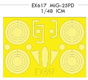Eduard EX617 1/48 Mask Aircraft- MiG25PD for ICM