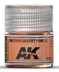 AK Interactive RC43 Real Colors: British Desert Pink Z1 Acrylic Lacquer Paint 10ml Bottle
