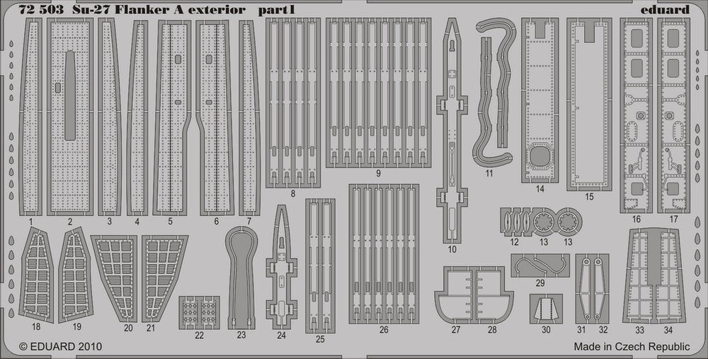 Eduard 72503 1/72 Aircraft- Su27 Flanker A Exterior for ICM