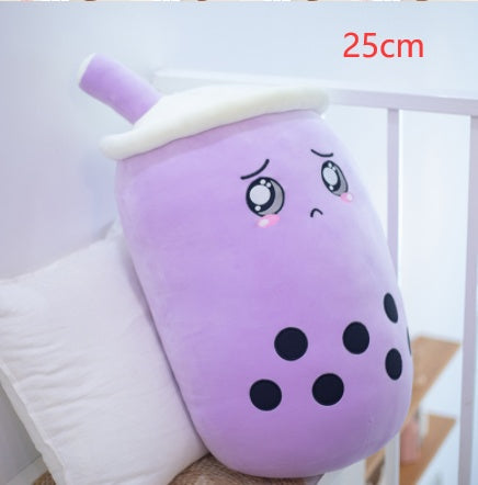 Plush Boba Tea Pillow – Soft Stuffed Bubble Tea Cup Cushion Gift