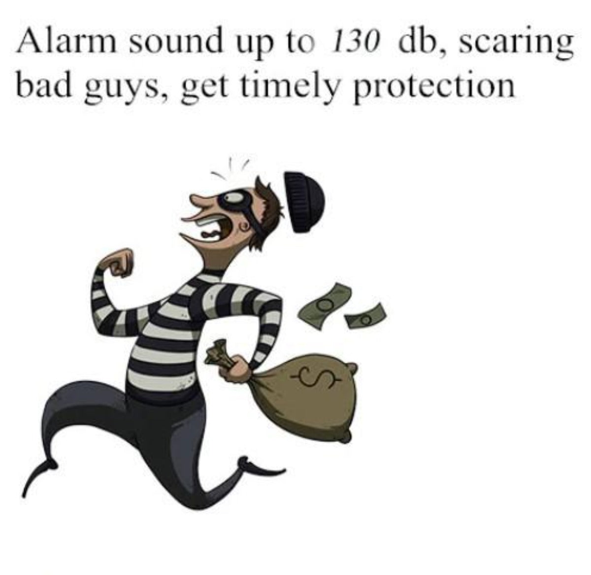 Personal Alarm Keychain with LED Light