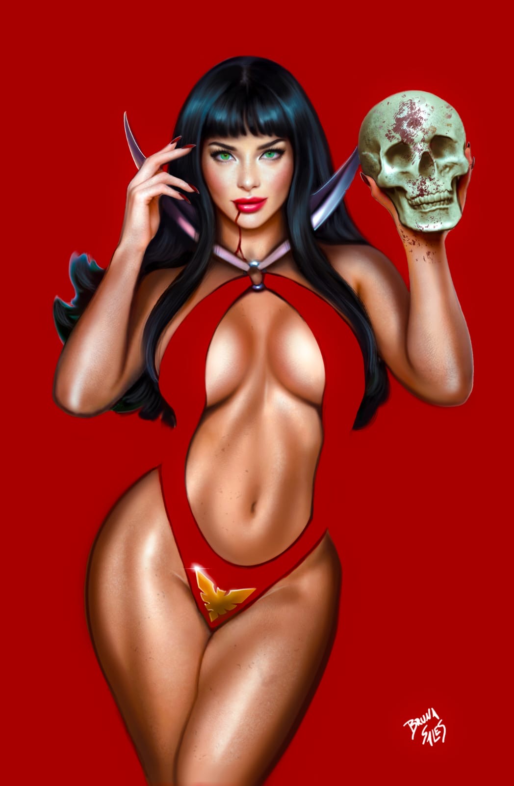 Vampirella Winter Special 2026 BRUNA SALES Crimson Cover Virgin Variant