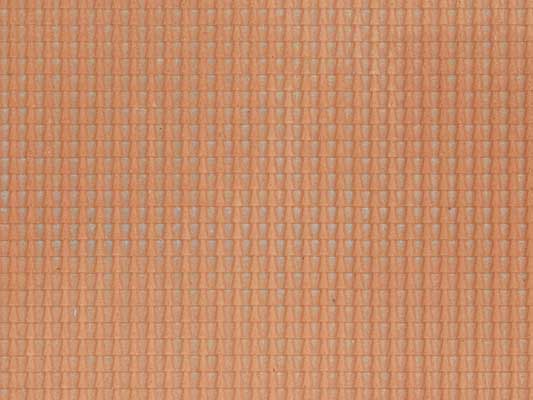 Noch 60350 HO Scale Structured Flexible 3-D Texture Sheet -- Red Pantile