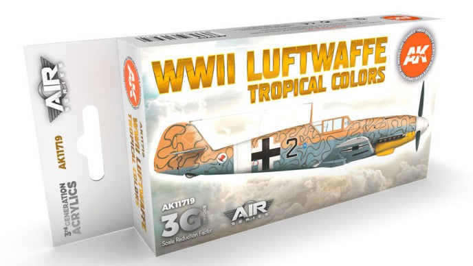 AK Interactive 11719 Air Series: WWII Luftwaffe Tropical Aircraft 3G Acrylic Pai