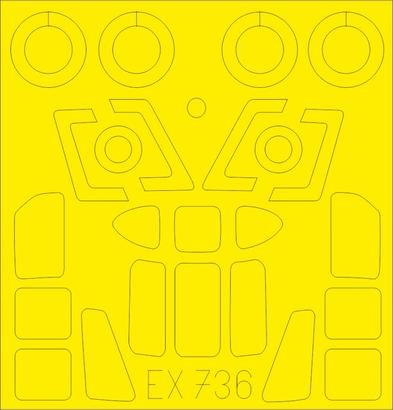 Eduard EX736 1/48 Mask Aircraft- HH34J for TSM