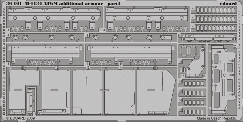 Eduard 36101 1/35 Armor- M1134 ATGM Additional Armor for AFV