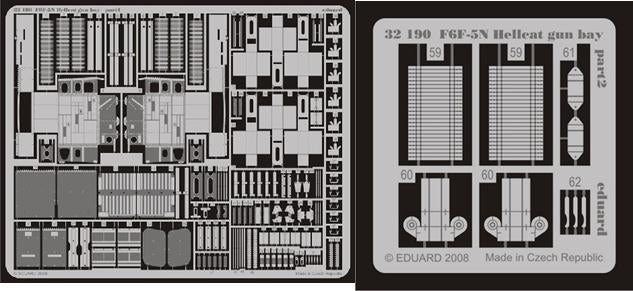 Eduard 32190 1/32 Aircraft- F6F5N Hellcat Gun Bay for TSM
