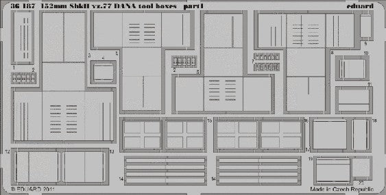 Eduard 36187 1/35 Armor- 152mm ShkH vz 77 Dana Tool Boxes for HBO