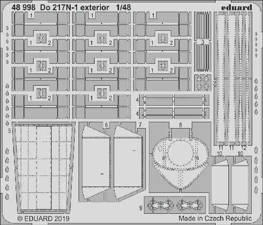 Eduard 48998 1/48 Aircraft- Do217N1 Exterior for ICM (D)