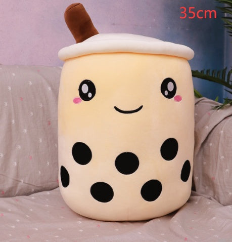 Plush Boba Tea Pillow – Soft Stuffed Bubble Tea Cup Cushion Gift