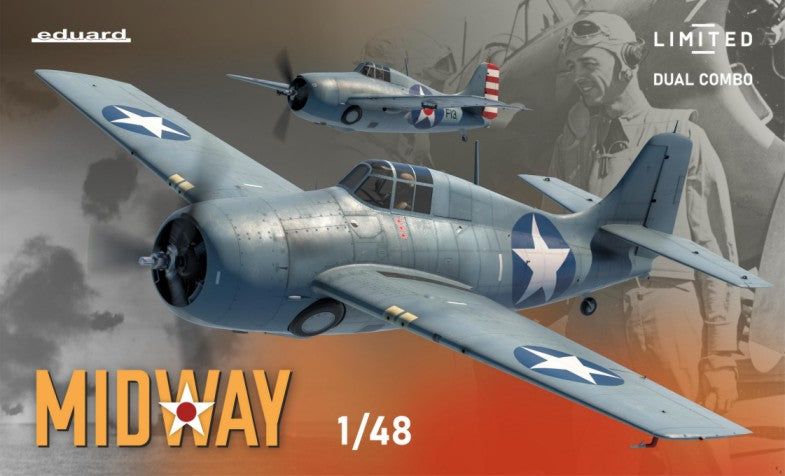 Eduard 11166 1/48 Midway F4F3 & F4F4 Wildcats Fighter Dual Combo (Ltd Edition Pl