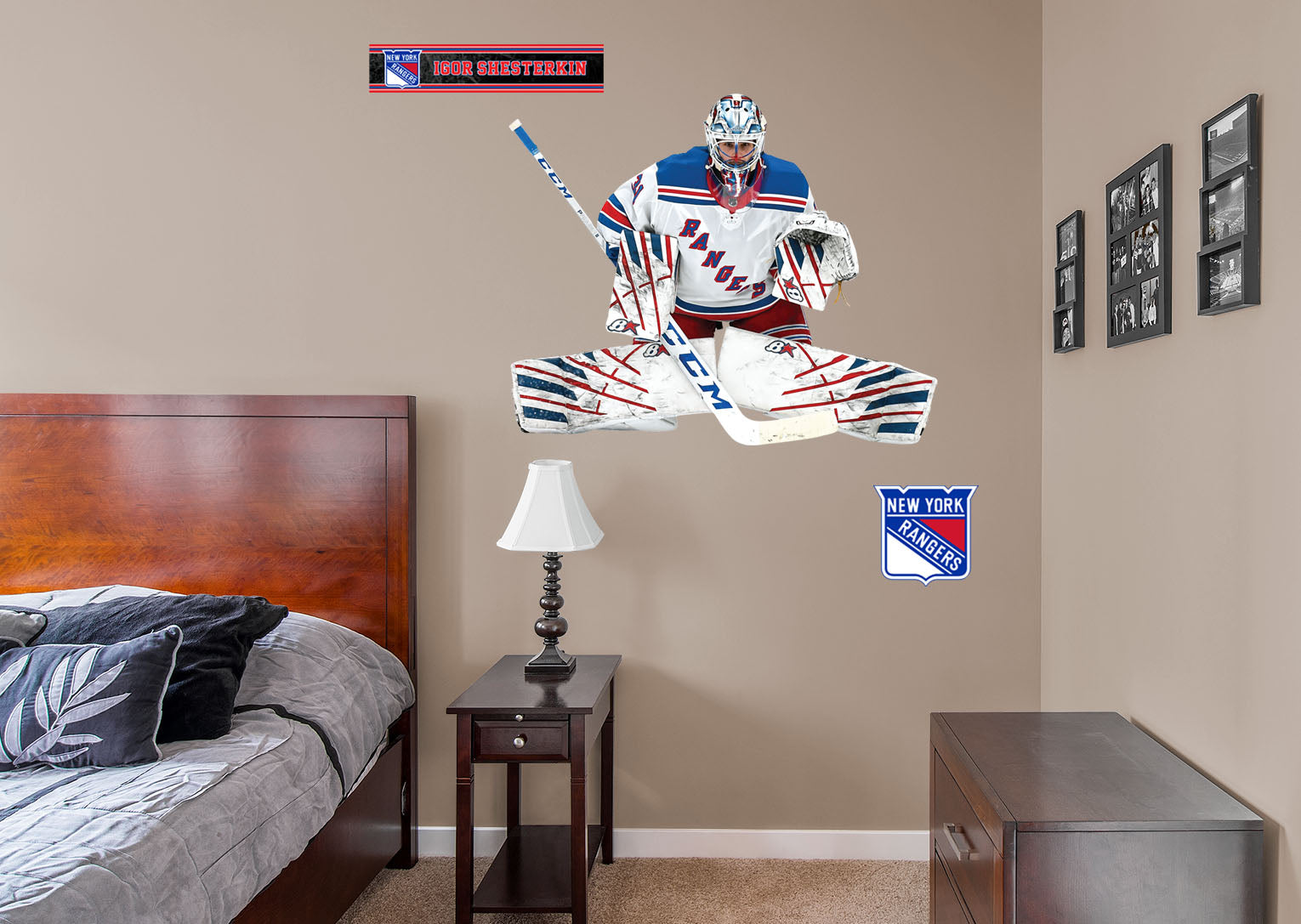 Igor Shesterkin - RealBig Collection - Official NHL - New York Rangers - Reusable Vinyl Wall Decals #1