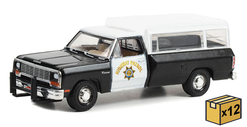 Greenlight 30414-CASE 1/64 Scale California Highway Patrol - 1985 Dodge Ram D-100