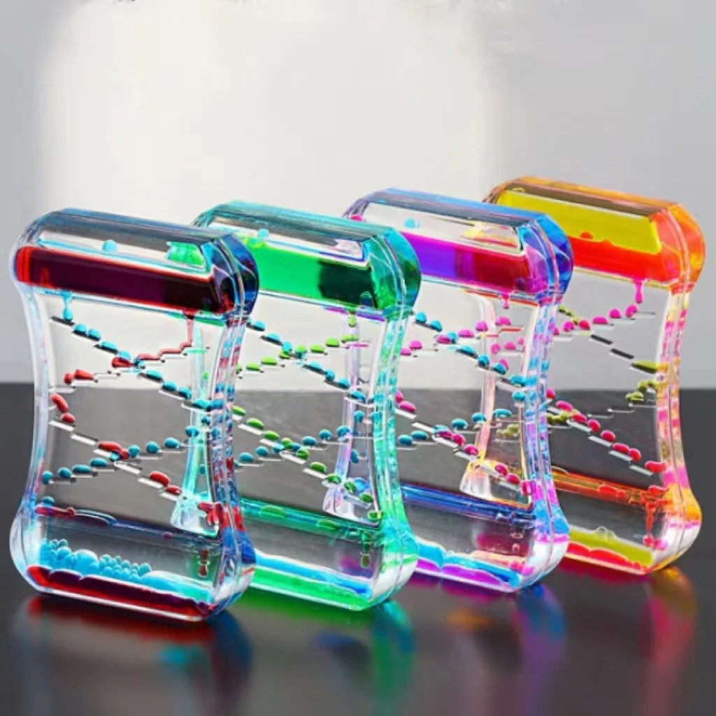 Creative Quicksand Liquid Hourglass – Modern Desk and Home Décor Ornament