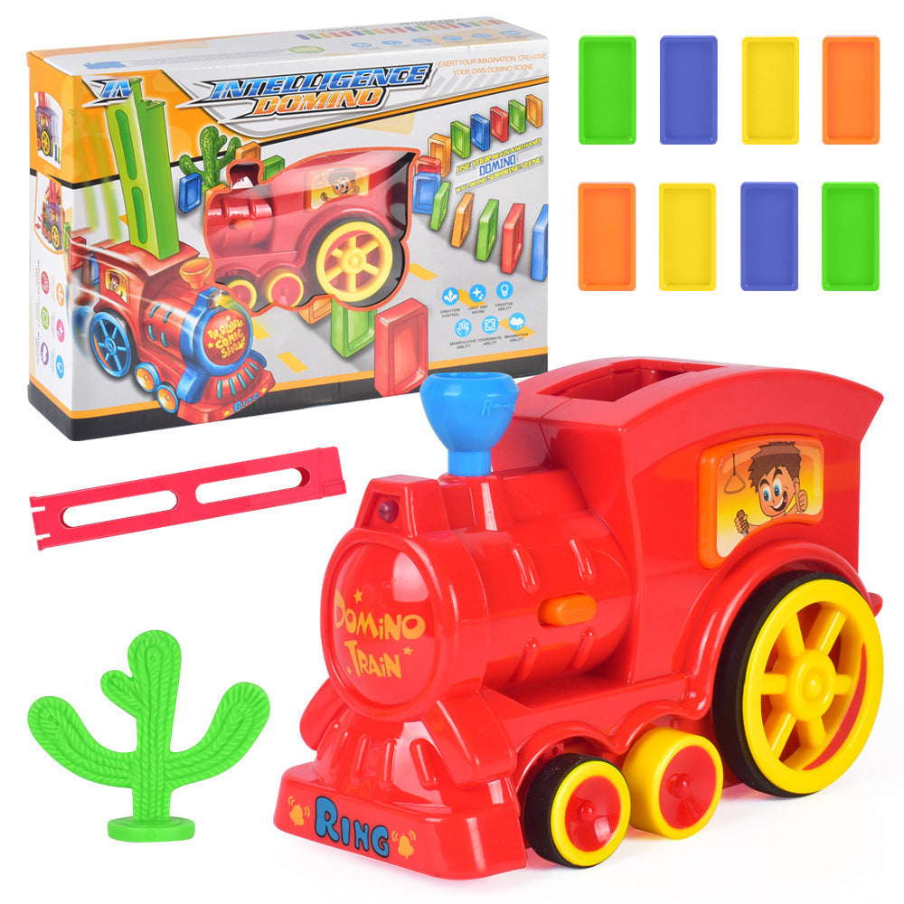 Electric Domino Train Toy – Automatic Block Laying Puzzle for Kids