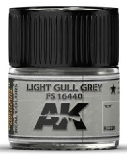 AK Interactive RC220 Real Colors: Light Gull Grey FS16440 Acrylic Lacquer Paint 10ml Bottle