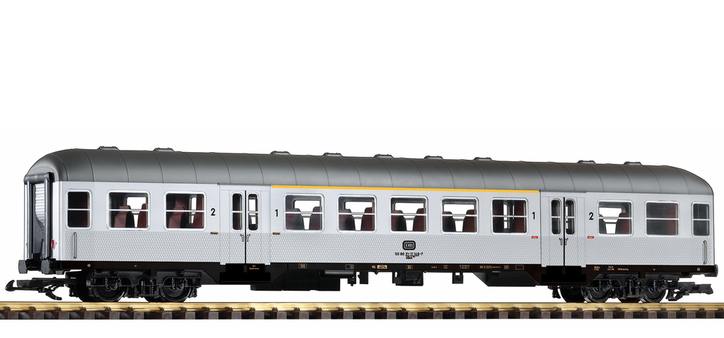 PIKO 37630 G Scale DB IV Silver Coin Coach 1./2.Cl., Stainless