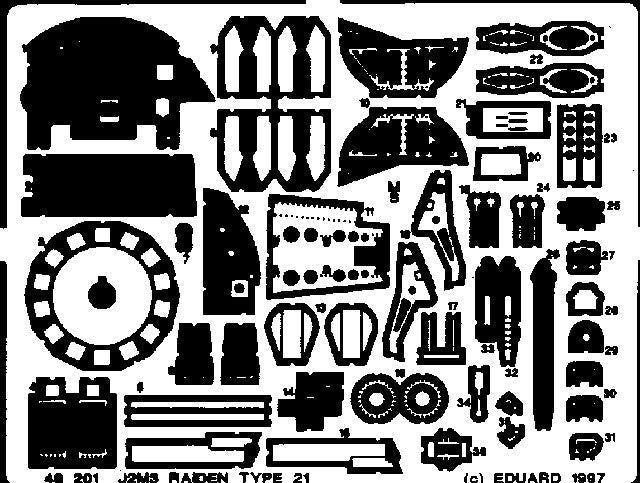 Eduard 48201 1/48 Aircraft- J2M Raiden Jack for HSG