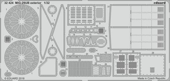 Eduard 32424 1/32 Aircraft- MiG29UB Exterior for TSM